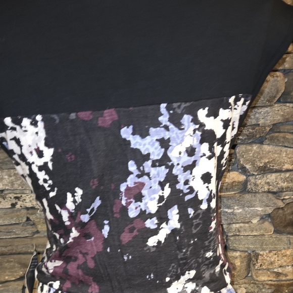 Threads 4 Thought NWT Floral Black and Purple Dress, Lined, Elastic Waist - Picture 8 of 14